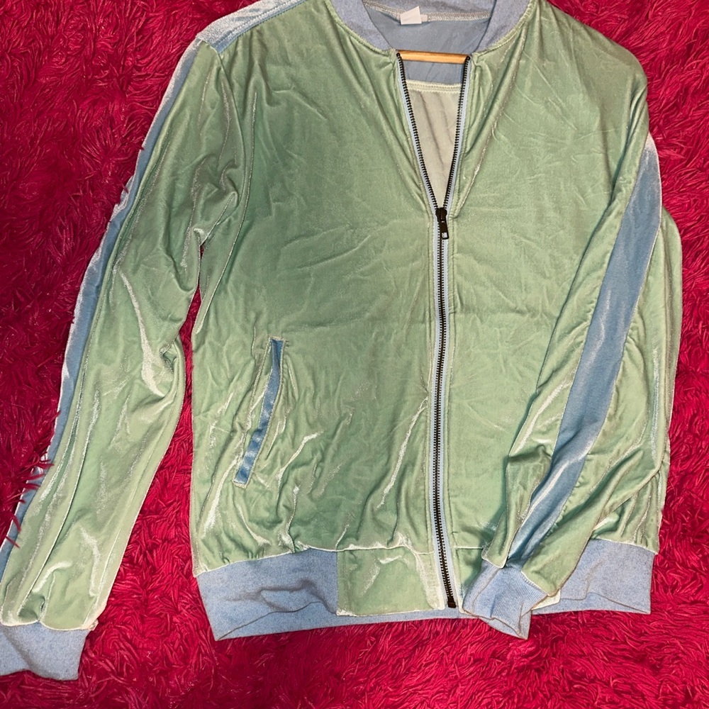 Solstice intimates Green and Blue Bomber Jacket